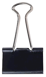 BINDER CLIPS, MEDIUM, STAPLES, BLACK, 12/CT LARGE